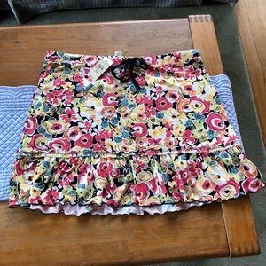 Ann Taylor Loft Tie Waist Ruffled Skirt NWT